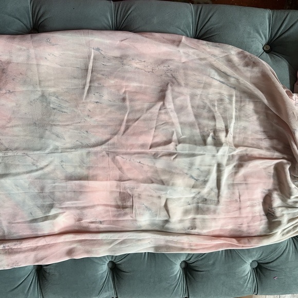 Gypsy 05 silk strapless maxi dress with ruffle tube top style tie dye pastel sm - Picture 5 of 13